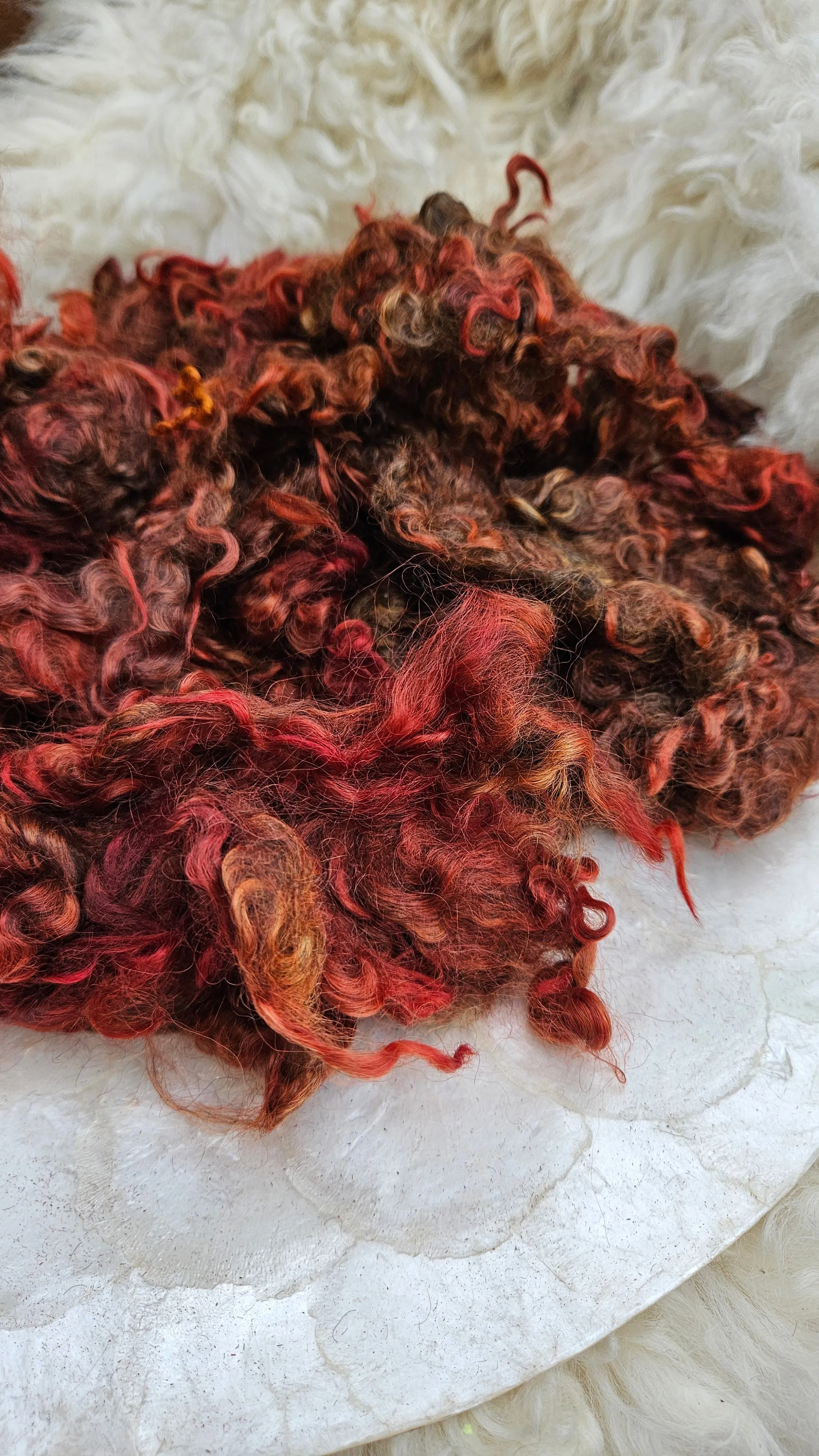 TOLSTOY Dyed Cotswold Lamb Locks - 5 ounces