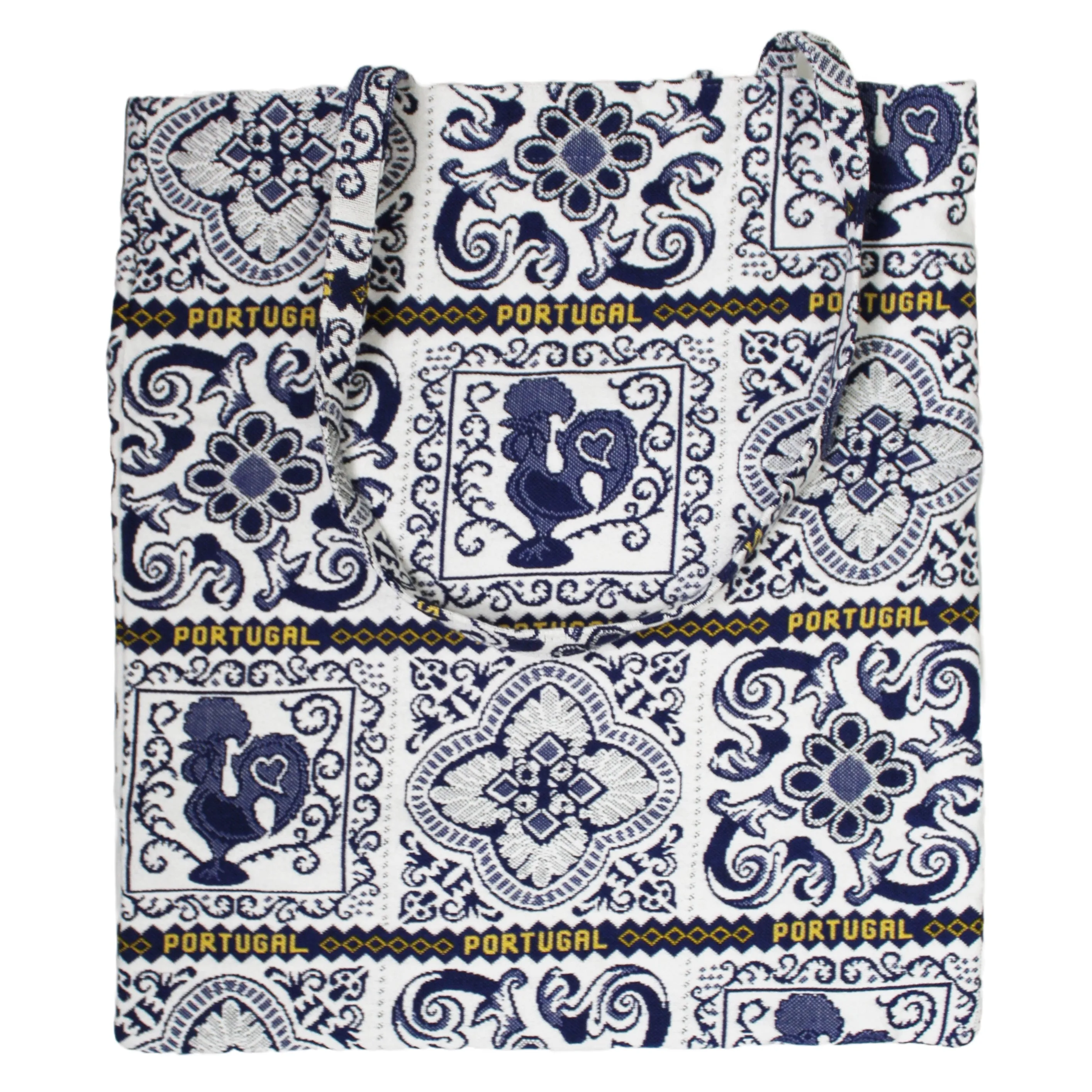 Traditional Portuguese Azulejos Tiles Themed Reusable Tote Bag