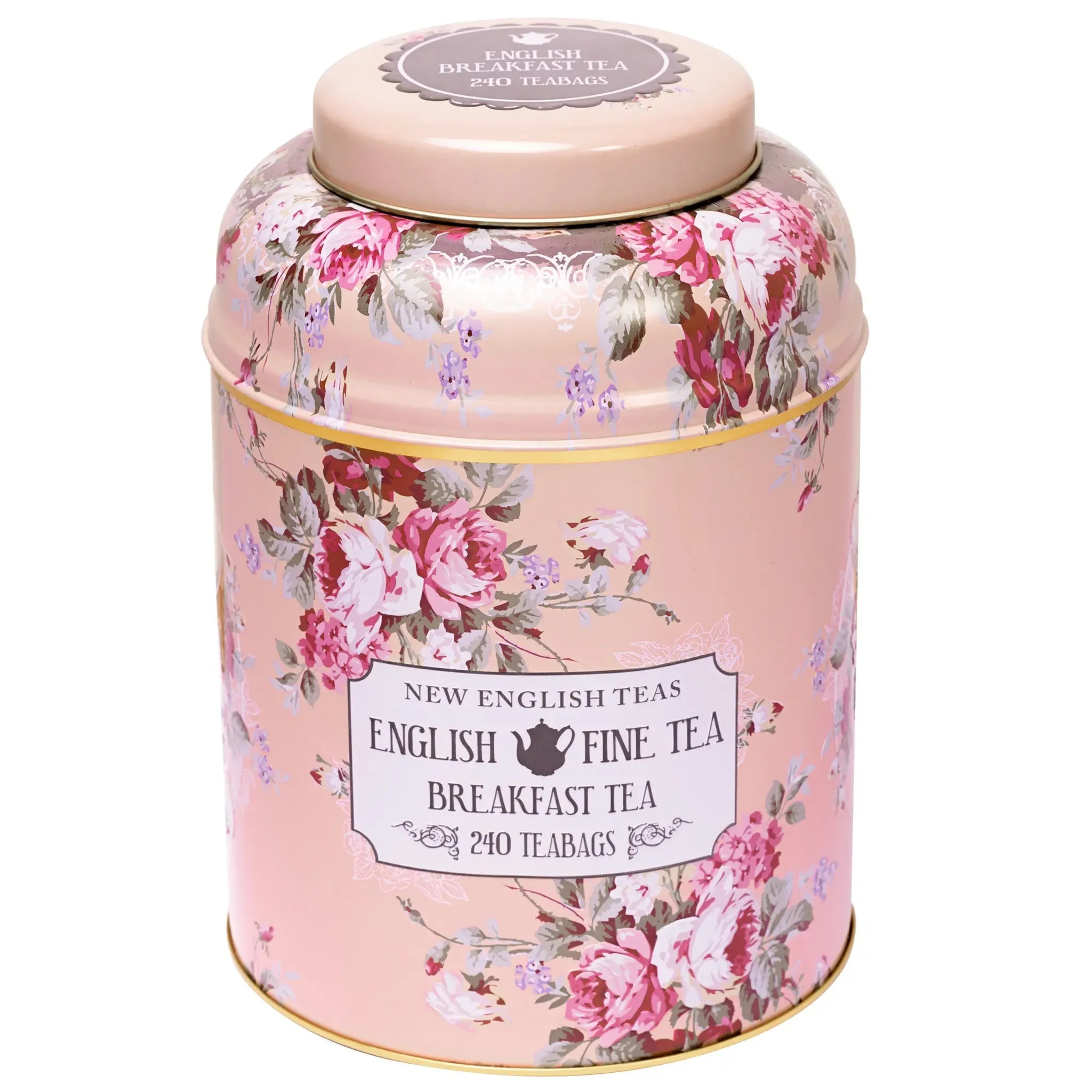 Vintage Floral Deluxe Tea Caddy - Blush