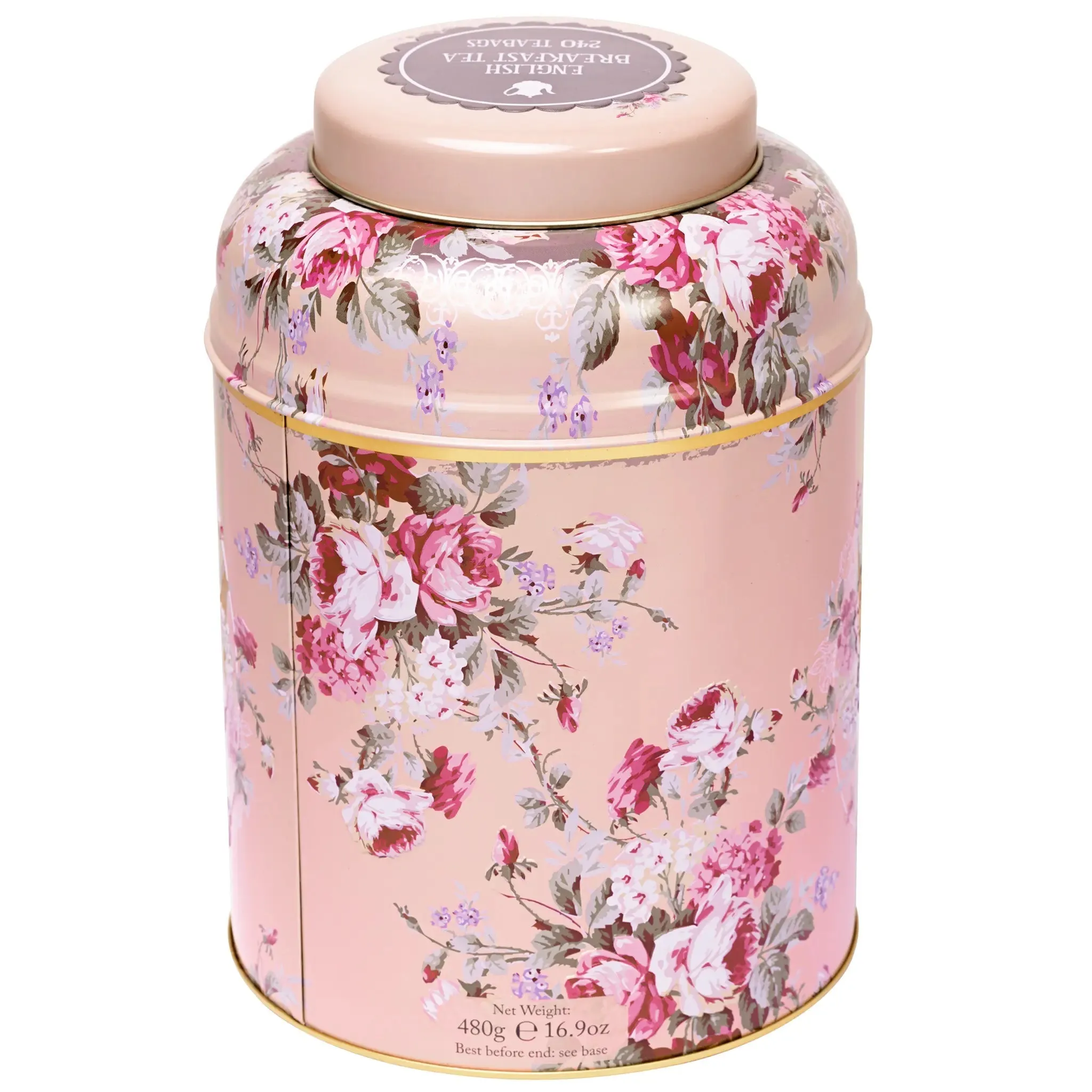 Vintage Floral Deluxe Tea Caddy - Blush