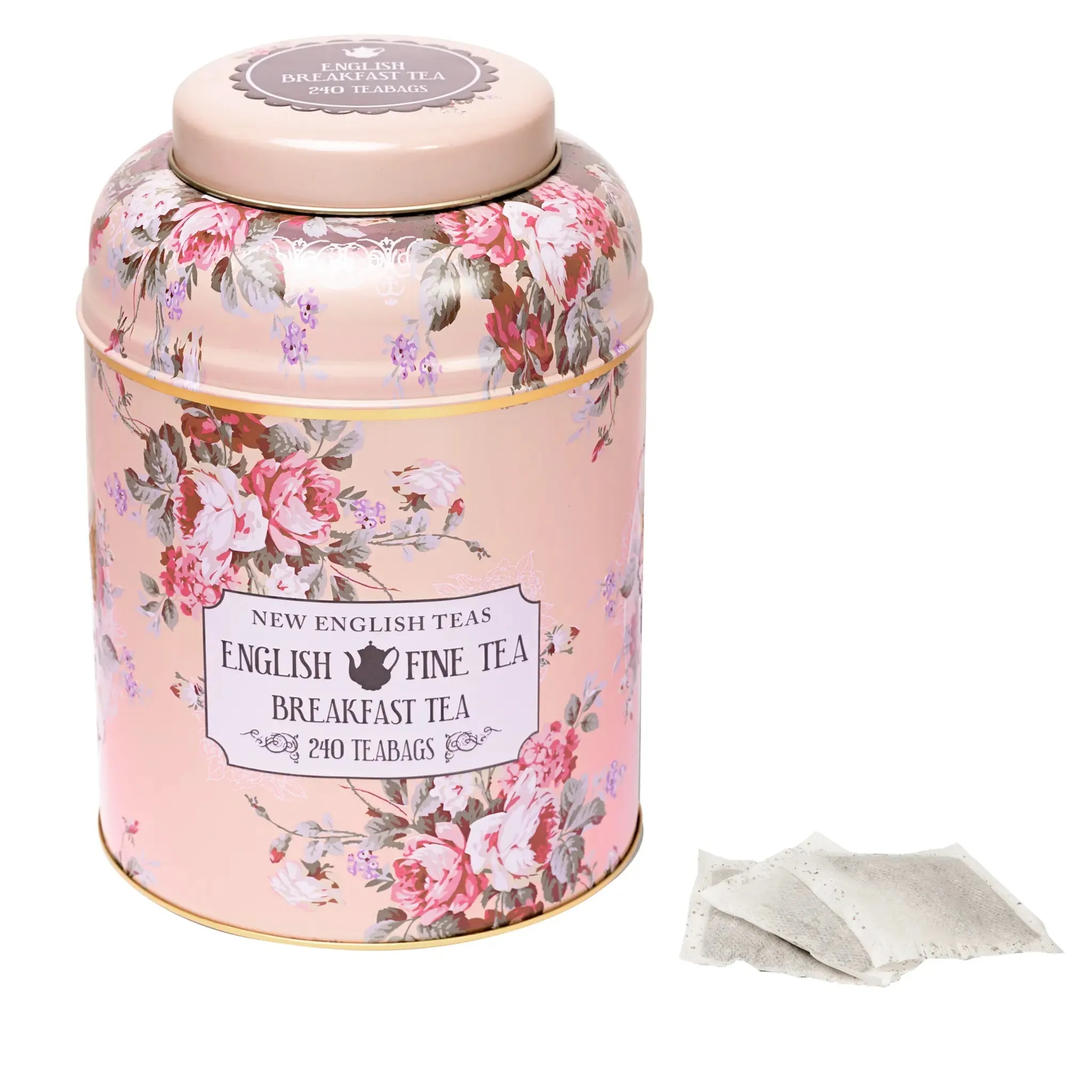 Vintage Floral Deluxe Tea Caddy - Blush