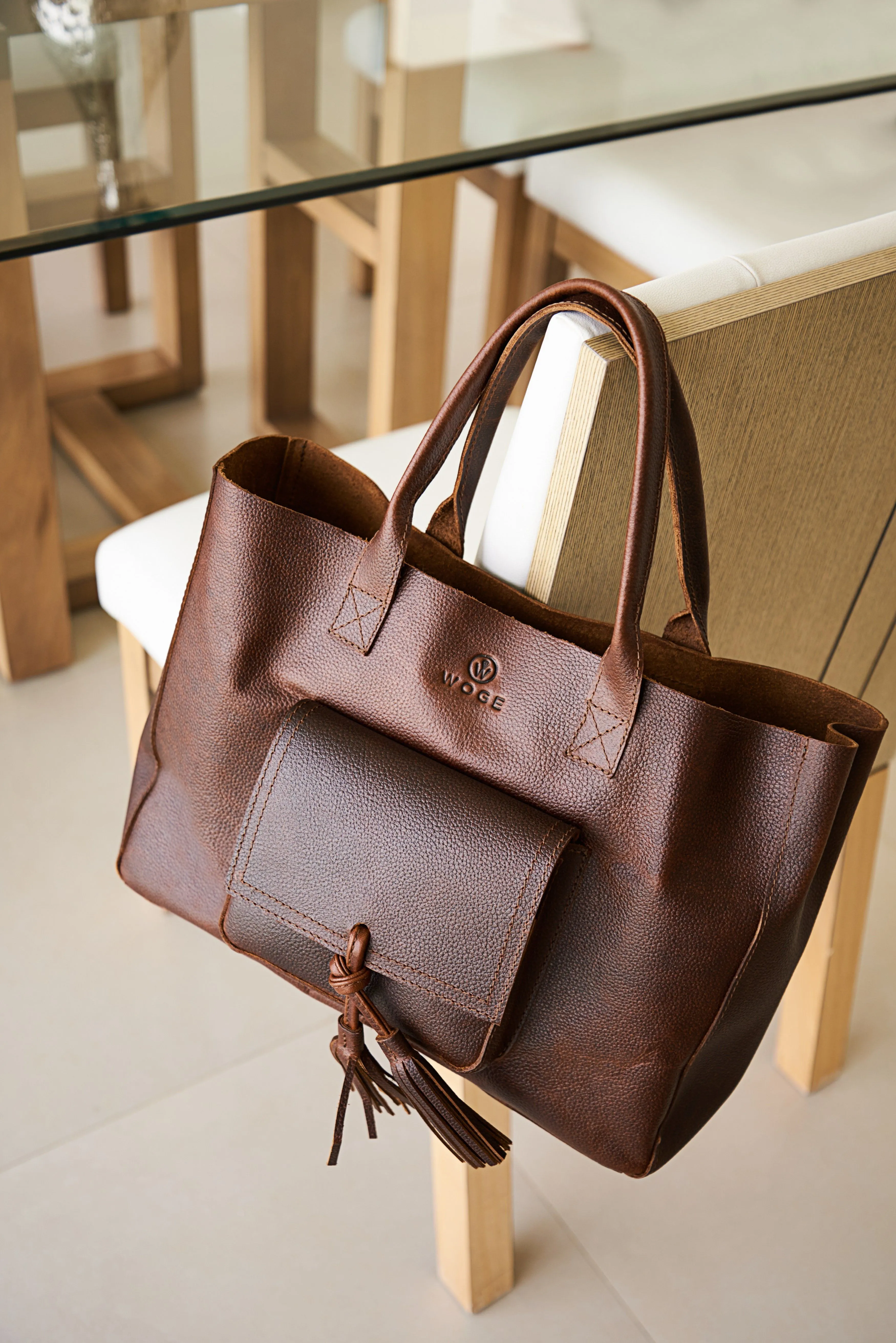 Western Bag in Rustic Brown Leather - Not Concealed - FINAL SALE NO EXCHANGE