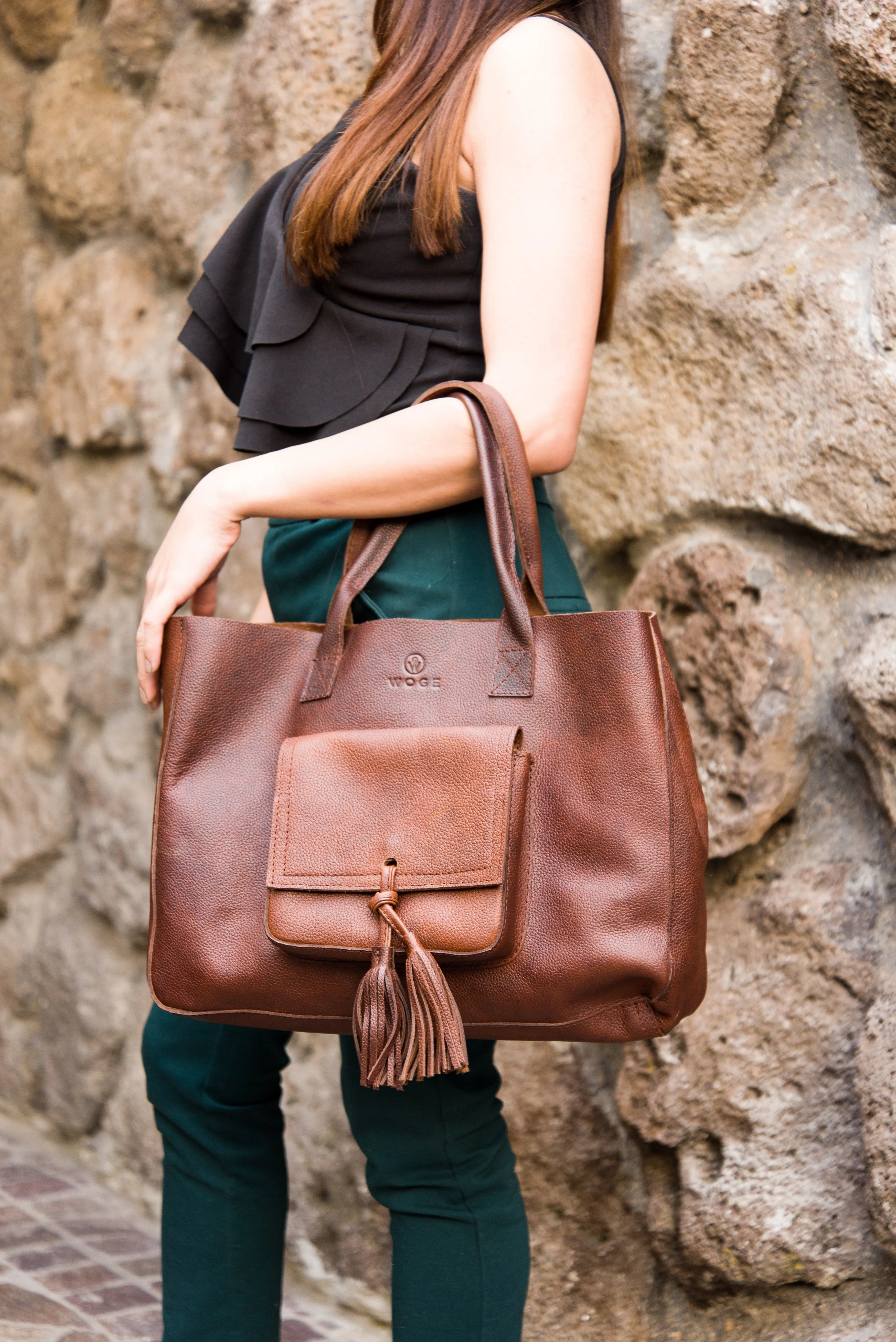 Western Bag in Rustic Brown Leather - Not Concealed - FINAL SALE NO EXCHANGE