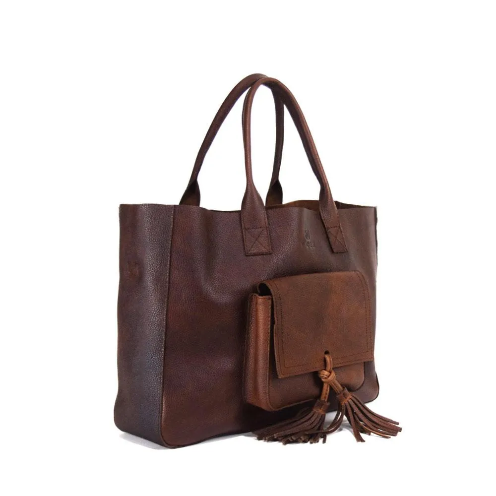 Western Bag in Rustic Brown Leather - Not Concealed - FINAL SALE NO EXCHANGE