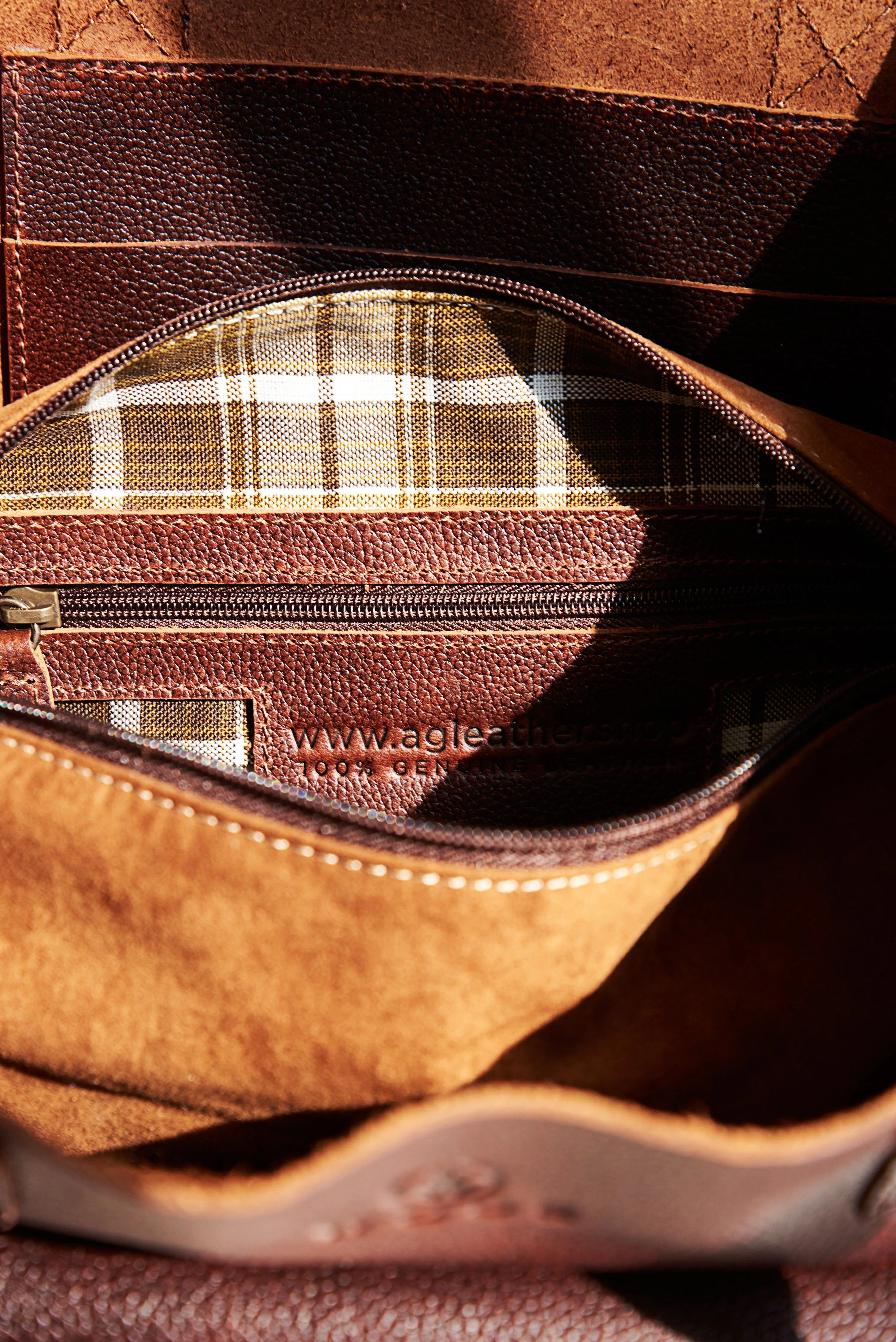 Western Bag in Rustic Brown Leather - Not Concealed - FINAL SALE NO EXCHANGE