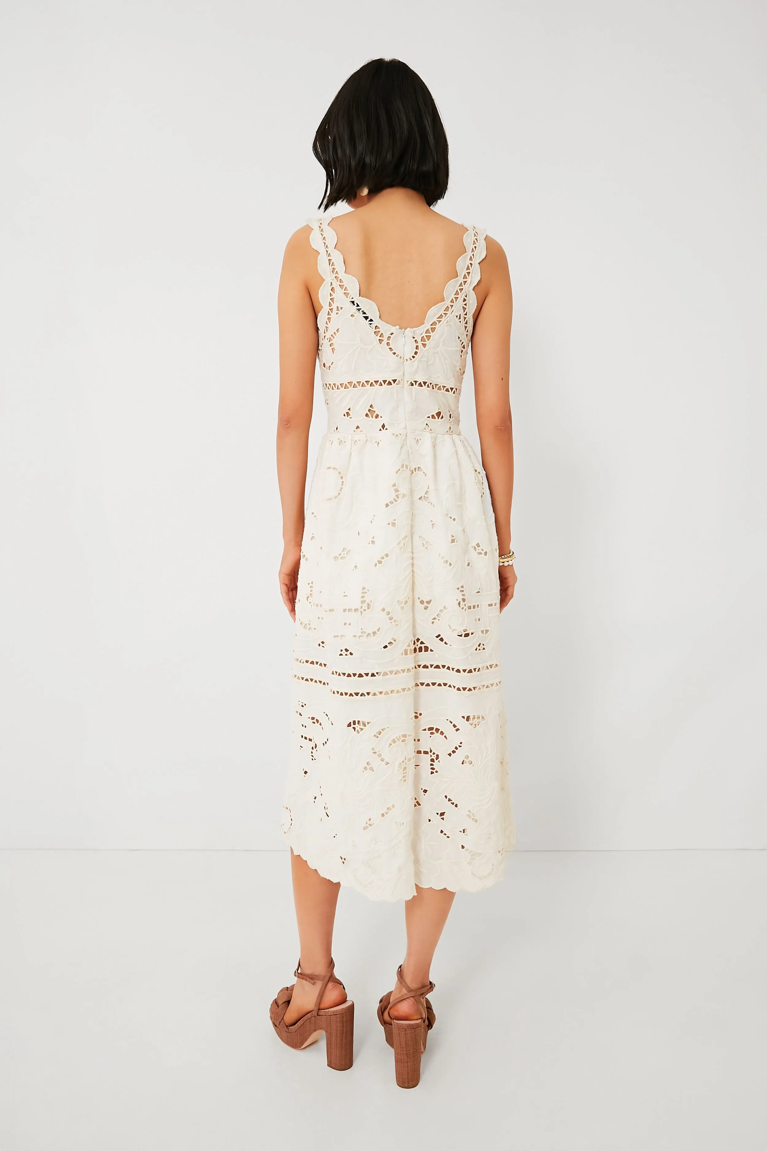 White Blaire Eyelet Sleeveless Dress