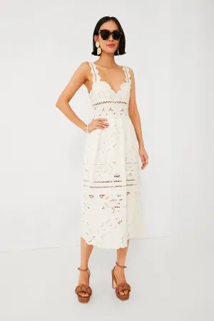 White Blaire Eyelet Sleeveless Dress