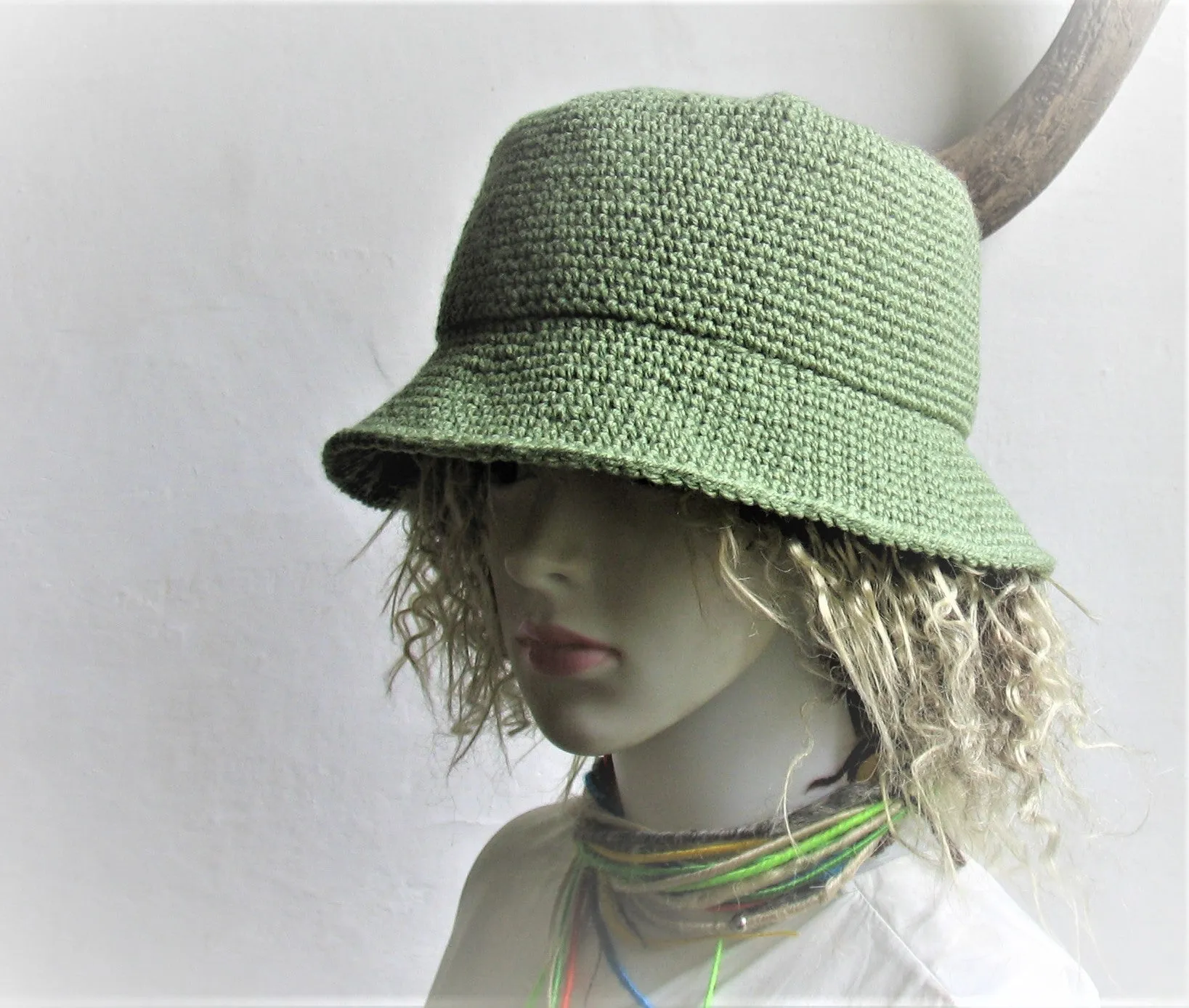 XXL Handmade Crochet Dreads Hat Rustic Hat Bohemian Western Hat Boho Hippie Hipster Festival Hat Girl's Crochet Hat bucket hats Toddler Baby hat Ladies hat