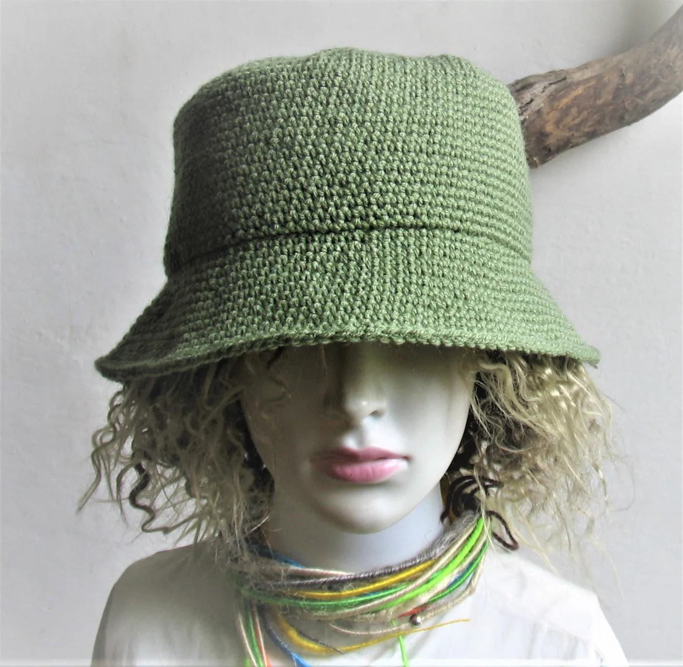 XXL Handmade Crochet Dreads Hat Rustic Hat Bohemian Western Hat Boho Hippie Hipster Festival Hat Girl's Crochet Hat bucket hats Toddler Baby hat Ladies hat